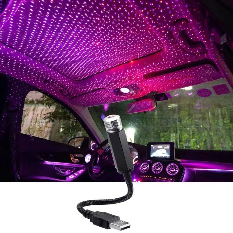 LED Light Projector Starry Sky Lamp Laser Star Roof Light USB Powered Galaxy Projector Lamp For Room and Car Ceiling Decor
